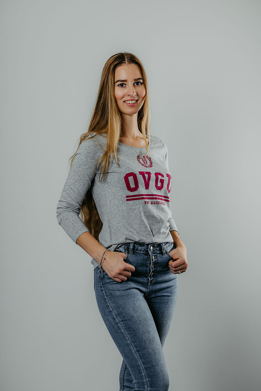 Damen Langarmshirt heather grey