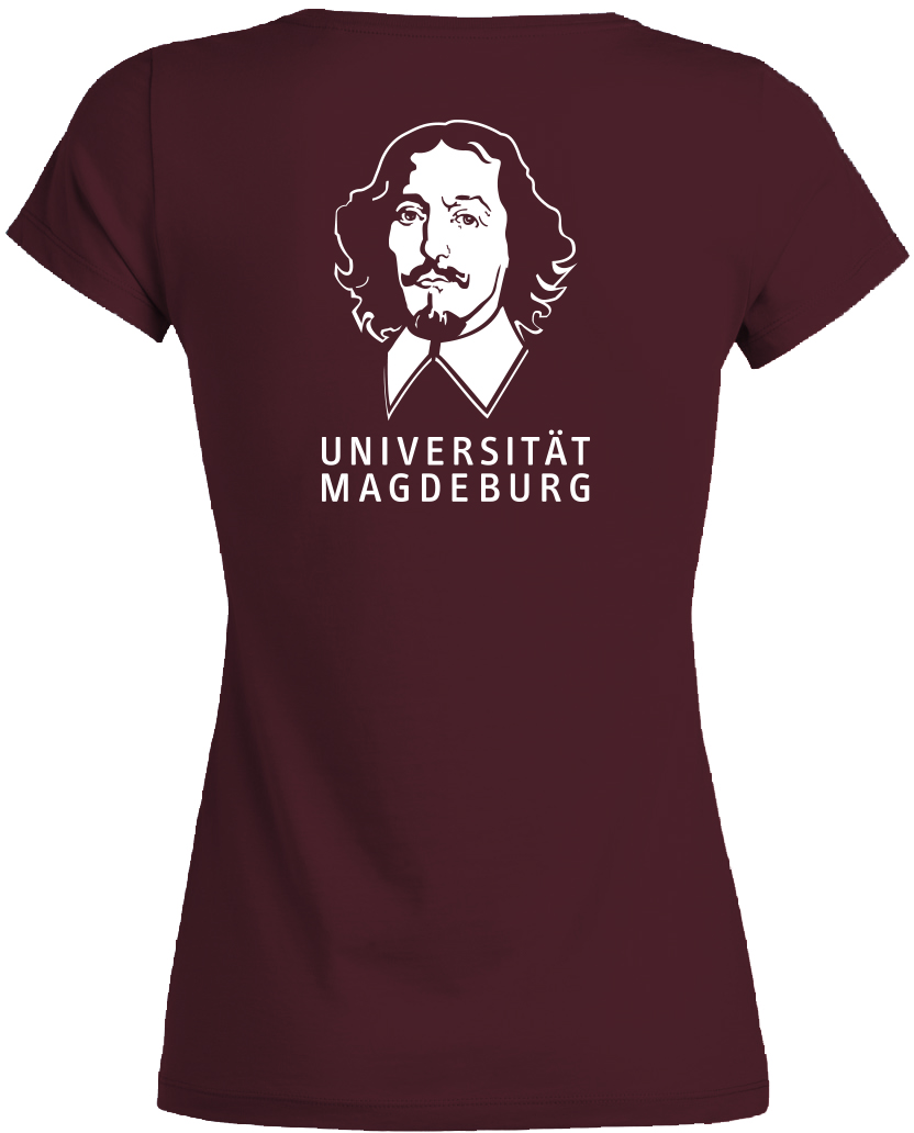 Damen T-Shirt "Logo" burgundy