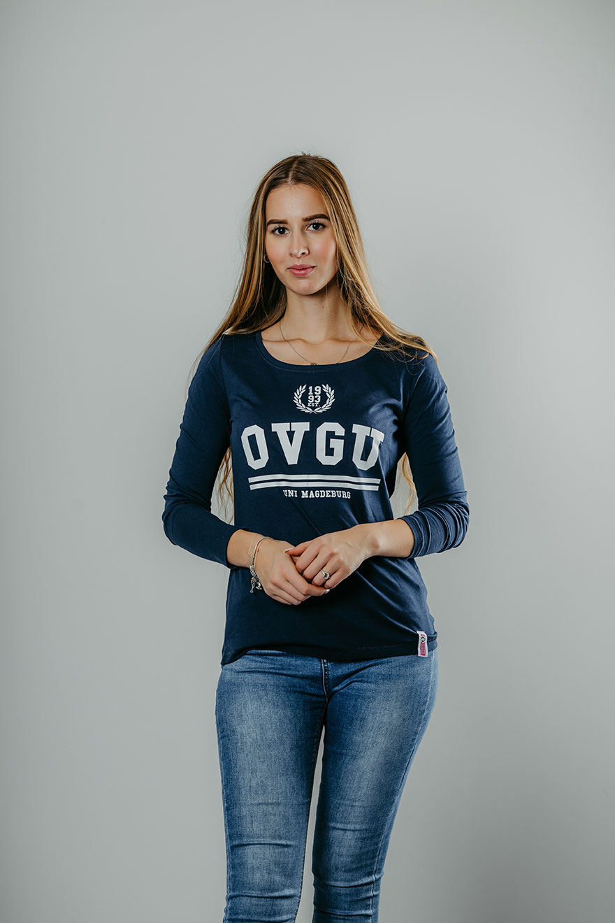 Damen Langarmshirt navy