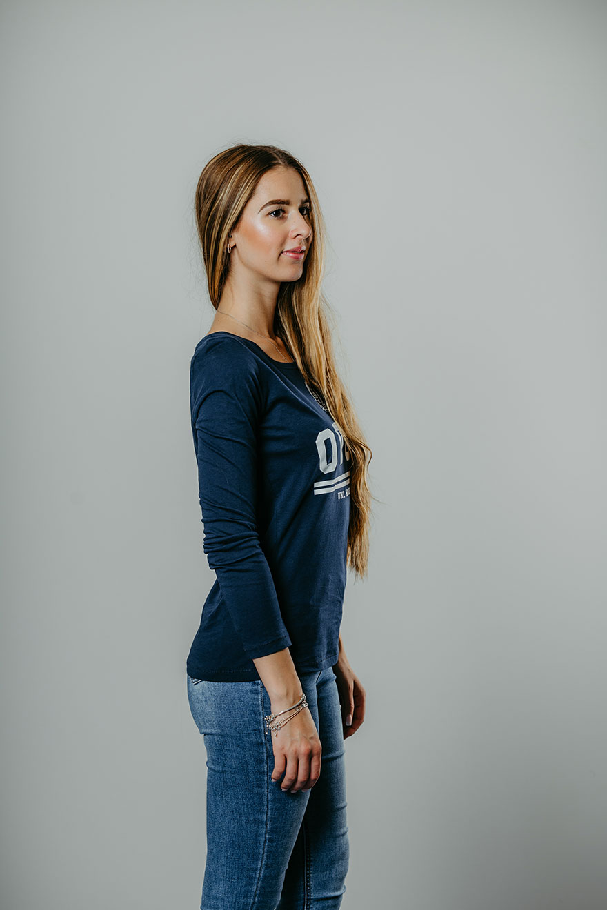 Damen Langarmshirt navy