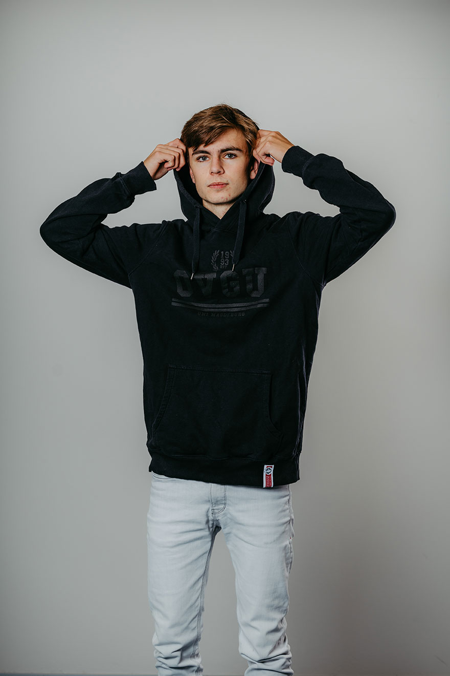 Unisex Kapuzenpullover black/black XS