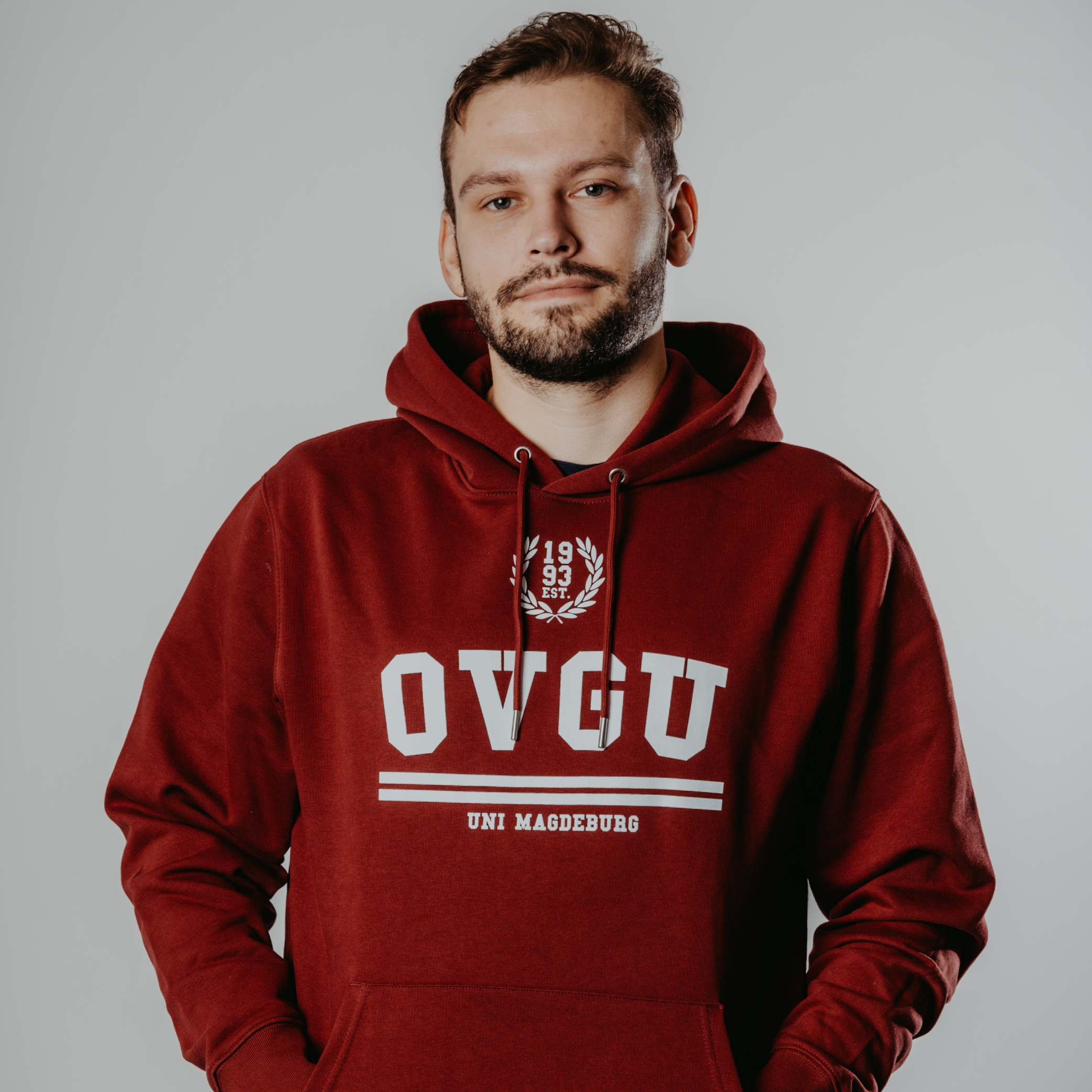 Unisex Kapuzenpullover Burgundy XS