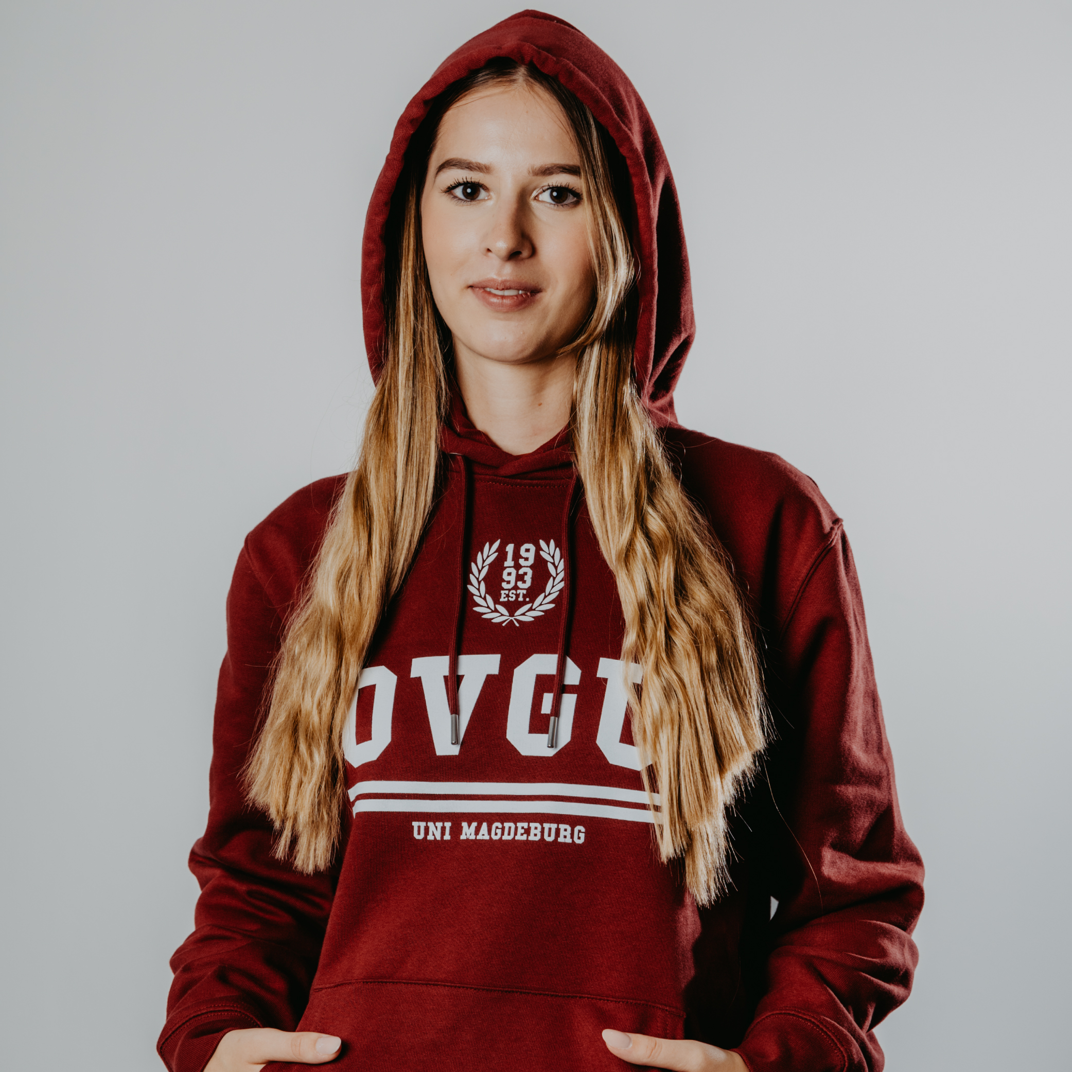 Unisex Kapuzenpullover Burgundy XS