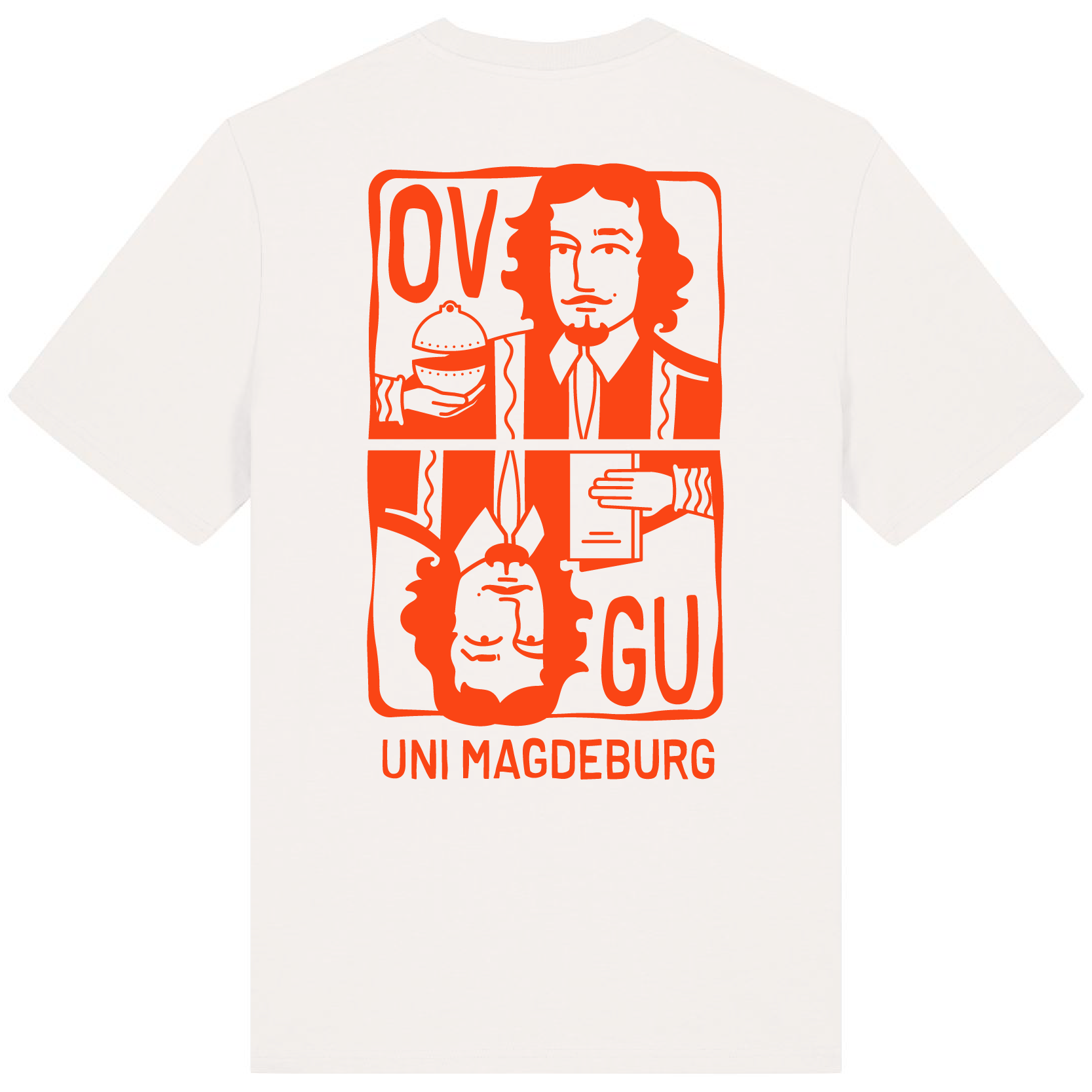 Unisex Oversized T-Shirt orange heart