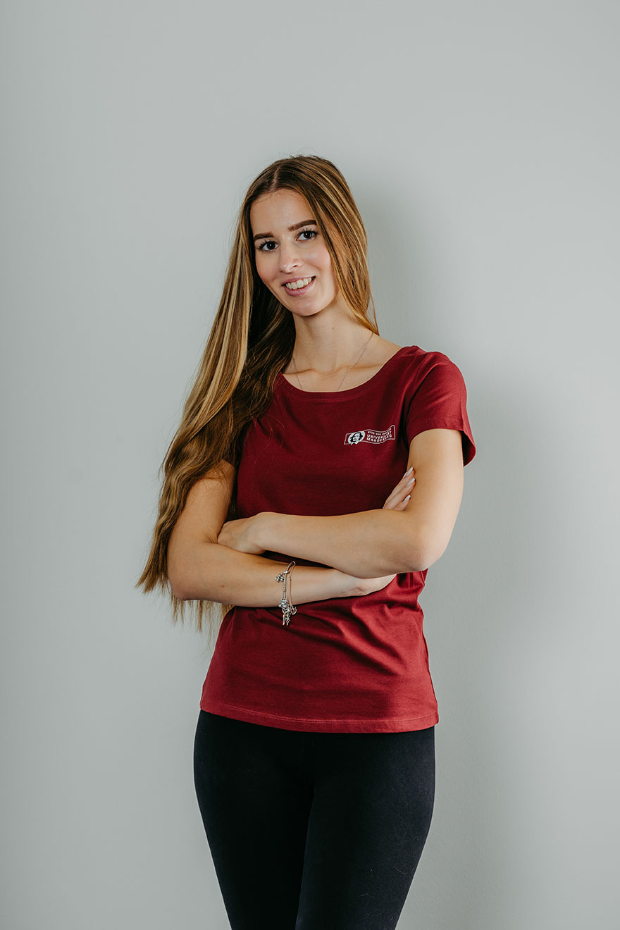 Damen T-Shirt "Logo" burgundy