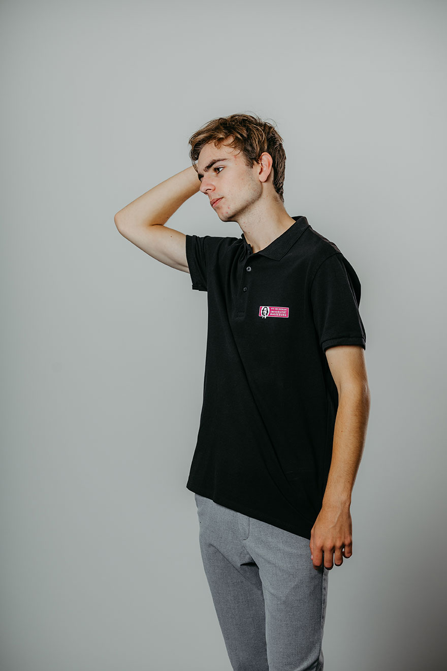 Herren Poloshirt schwarz