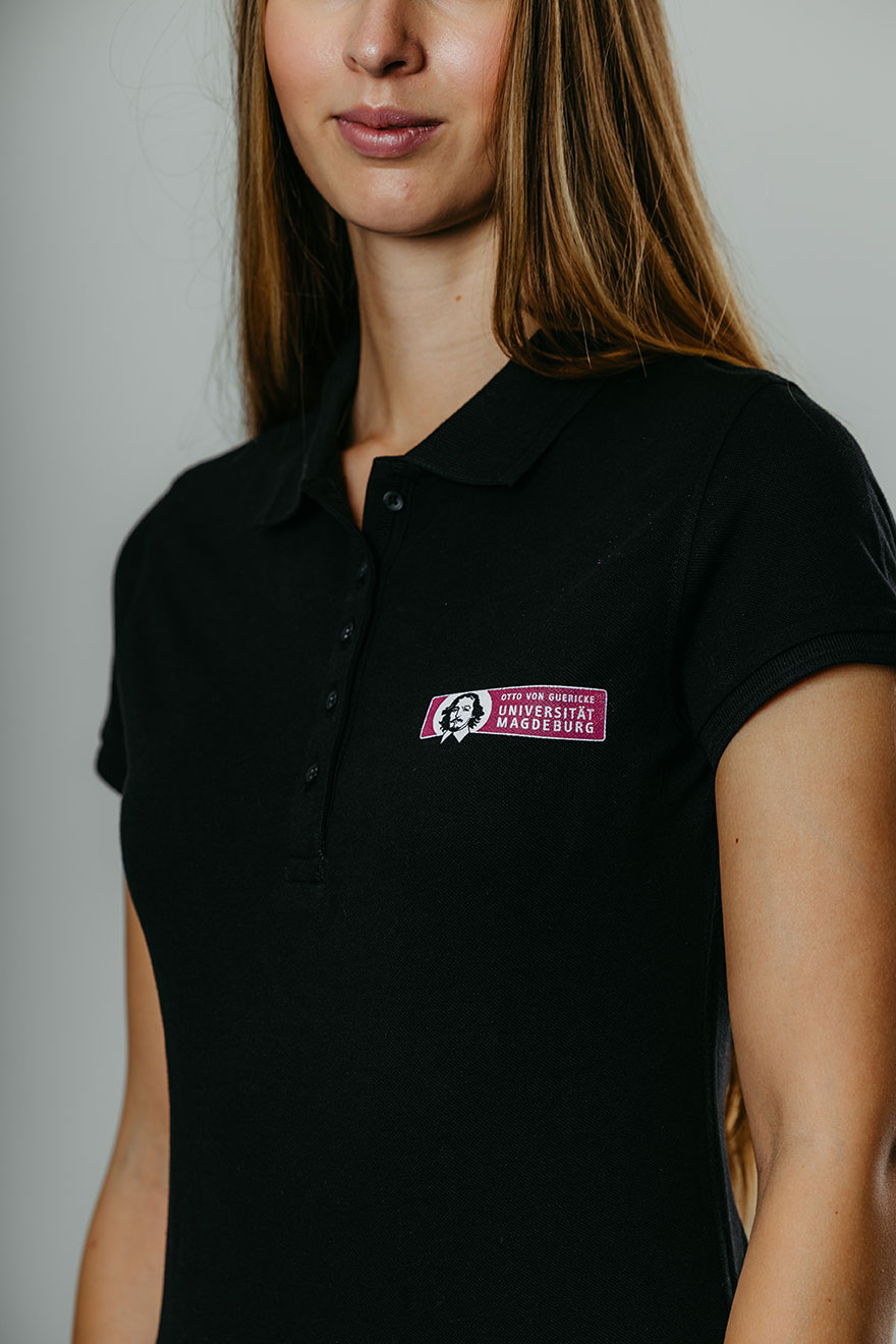 Damen Poloshirt schwarz