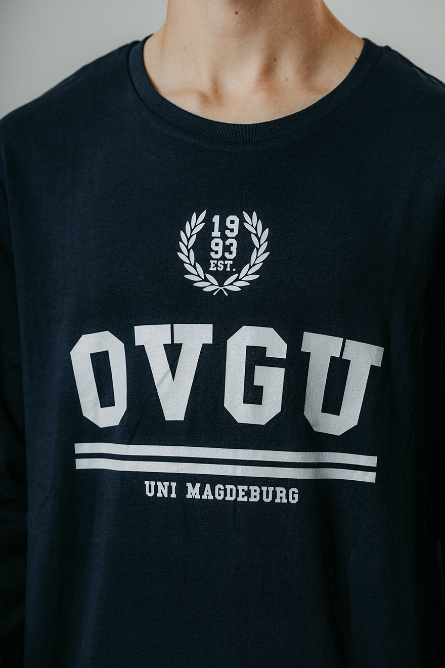 Herren Langarmshirt navy
