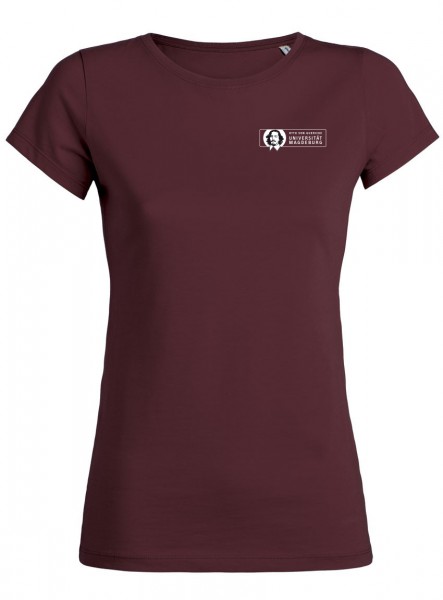 Damen T-Shirt &quot;Logo&quot; burgundy